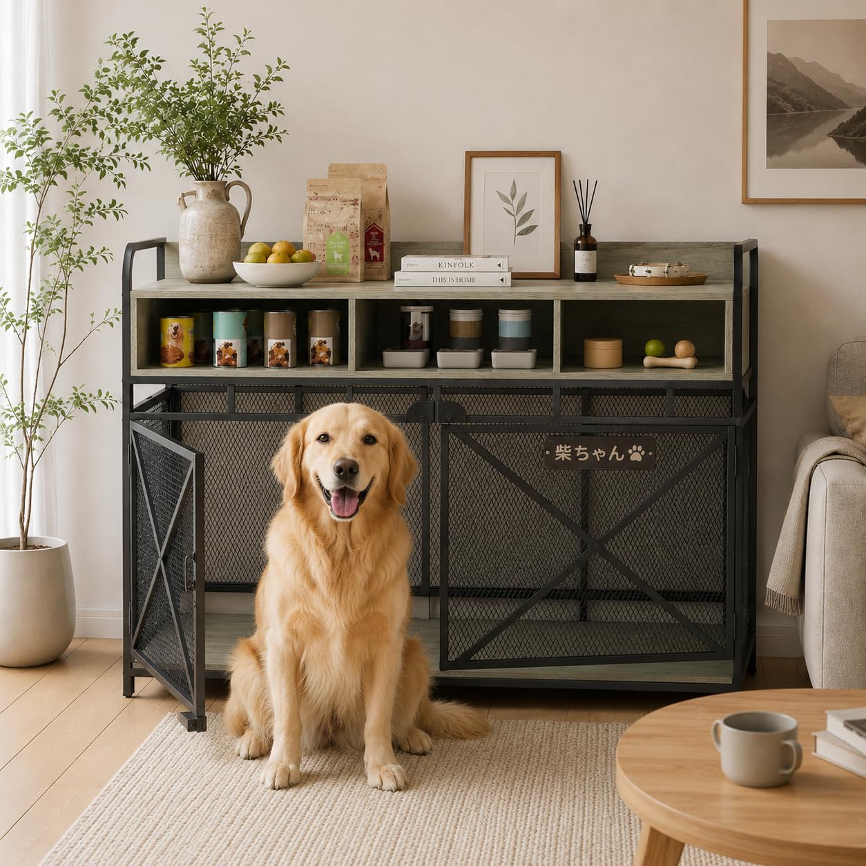 Amazon.co.jp: Fulhope 犬 ケージ ペット 犬サークル ウッディサークル